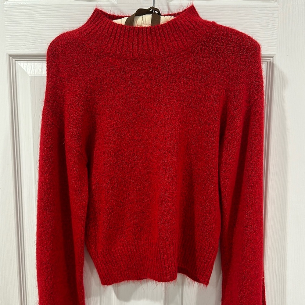 Red long sleeve sweater